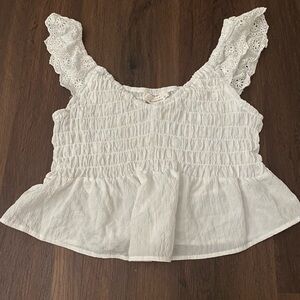 cute white babydoll tank top